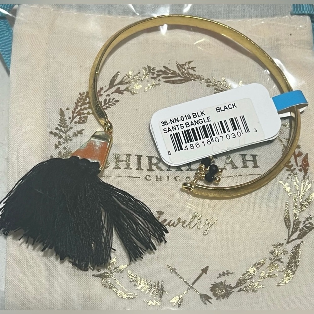 Shiraleah Anthropologie Black Sants Bangle Bracelet